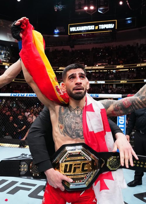 Ilia Topuria tras proclamarse campeón del mundo de la UFC